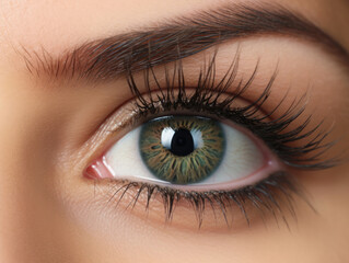 Woman's eye closeup view 