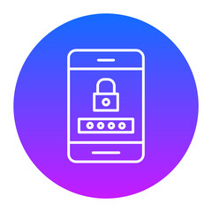 Mobile Password Icon of Protection and Security iconset.