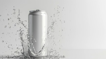 White Soft Drink Can Mockup