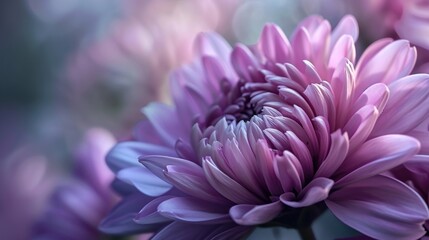  a close up of a purple flower with a blurry background of pink flowers in the foreground and a blurry background of pink flowers in the foreground.