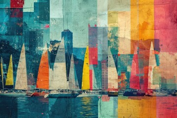 Vibrant Urban Sailing Regatta Patterns