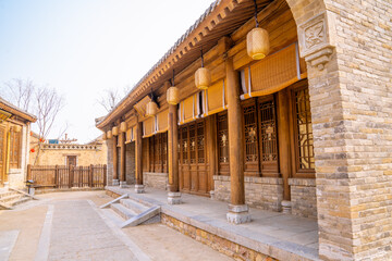 Obraz premium The house where the inhabitants lived in ancient China