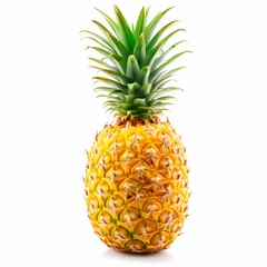 Fresh Pineapple - Juicy Tropical Fruit Isolated on White Background