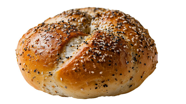Isolated Kaiser Roll on a transparent background