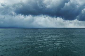 storm over the sea