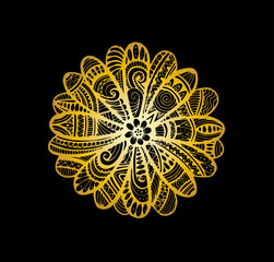 Vector illustration, flower doodle style. Floral, ornate, decorative, tribal vector design elements. Zentangle hand drawn 
