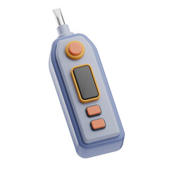 Engineering Object Voltage Indicator 3D Illustration