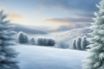 Winter ice and snow themed wallpaper