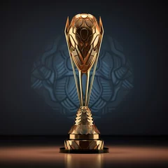 Foto op Canvas afcon trophy 3d render, African soccer Cup trophy 3D Render, Generative Ai  © Amir