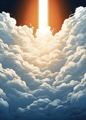 illustration of blue sky and clouds for background