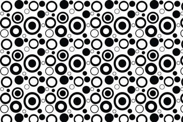 Free Black and White Seamless Random Circles