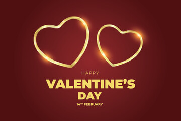 Valentine's Day background, Happy Valentine's Day banner