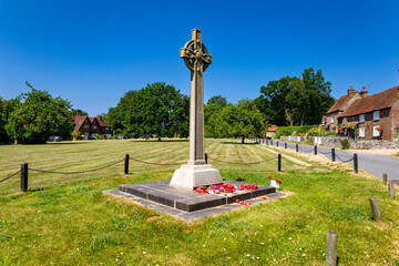 Monument in village, England