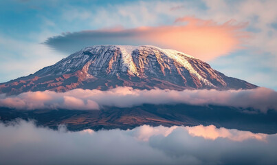 Kilimanjaro on african savannah