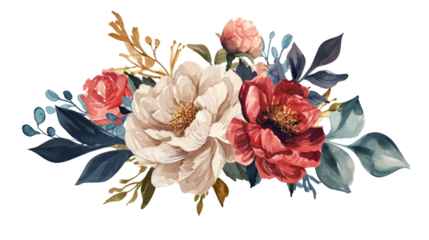 watercolor floral bouquet, wedding flower