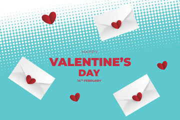 Valentine's Day background, Happy Valentine's Day banner