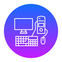 Fototapeta premium Computer Icon of Computer and Hardware iconset.
