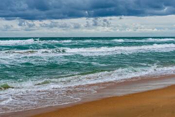 The seashore. Sand dunes.