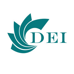 Fototapeta premium DEI letter design. DEI letter technology logo design on a white background.