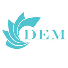 DEM letter design. DEM letter technology logo design on a white background.