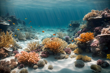 The symphony of underwater coral reefs and the fishes