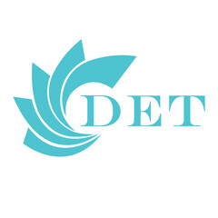 Fototapeta premium DET letter design. DET letter technology logo design on a white background.