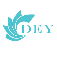 DEY letter design. DEY letter technology logo design on a white background.