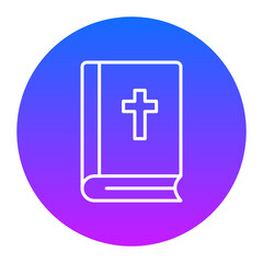 Obraz premium Bible Icon of Library iconset.