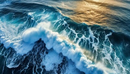 sea and big waves  at sunset
