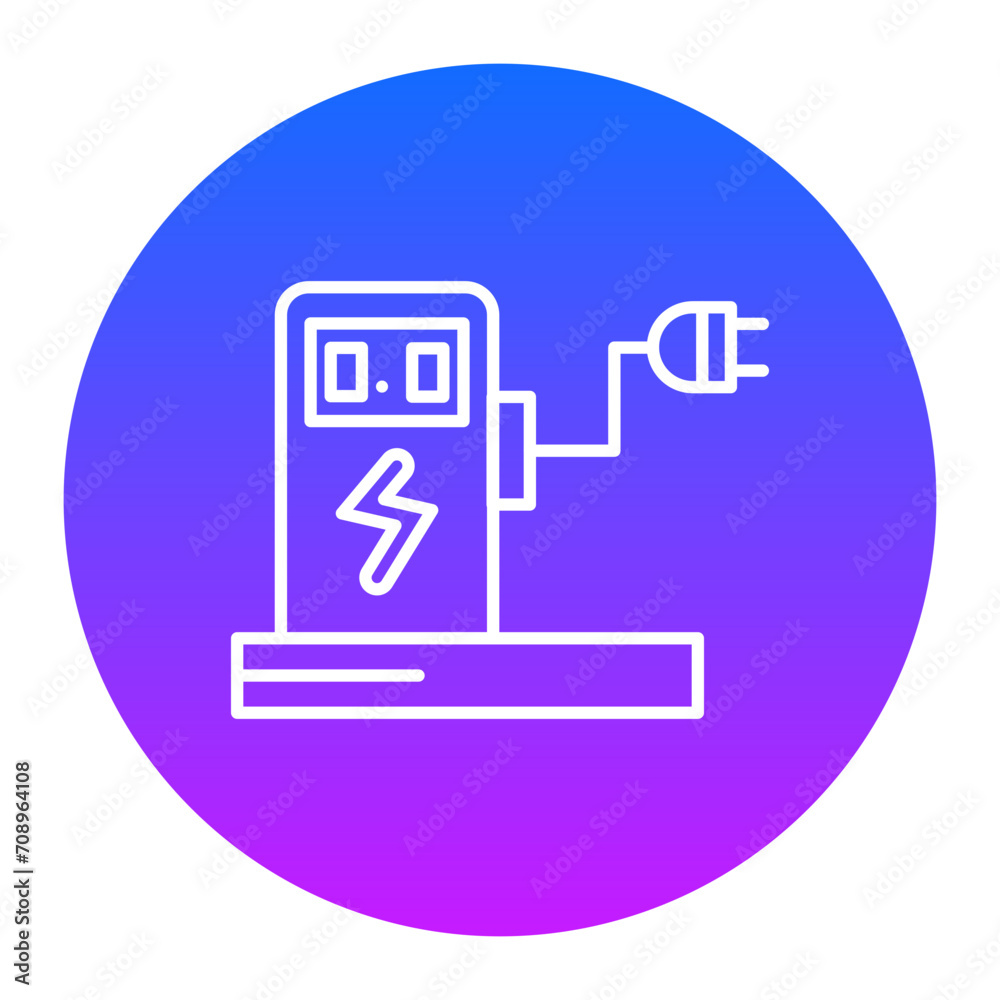 Canvas Prints Charging Station Icon of Smart City iconset.