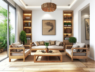 living room, house, furniture, wood, interior, 