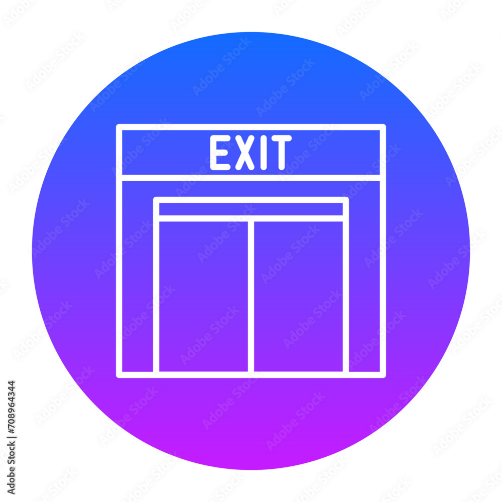 Poster Exit Icon of Immigration iconset.