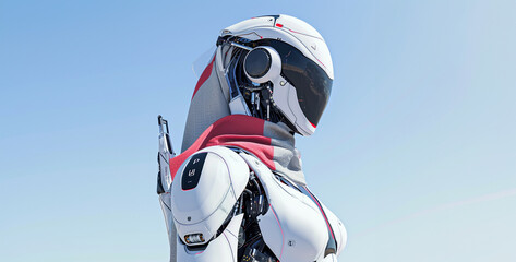 robot alien human, white robot with a gun, white robot with hair