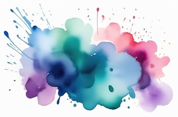 watercolor patterns on a white background