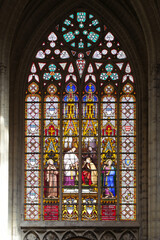Gothic Tapestry of Light: Stained Glass of Saint Nicholas Church, Ghent