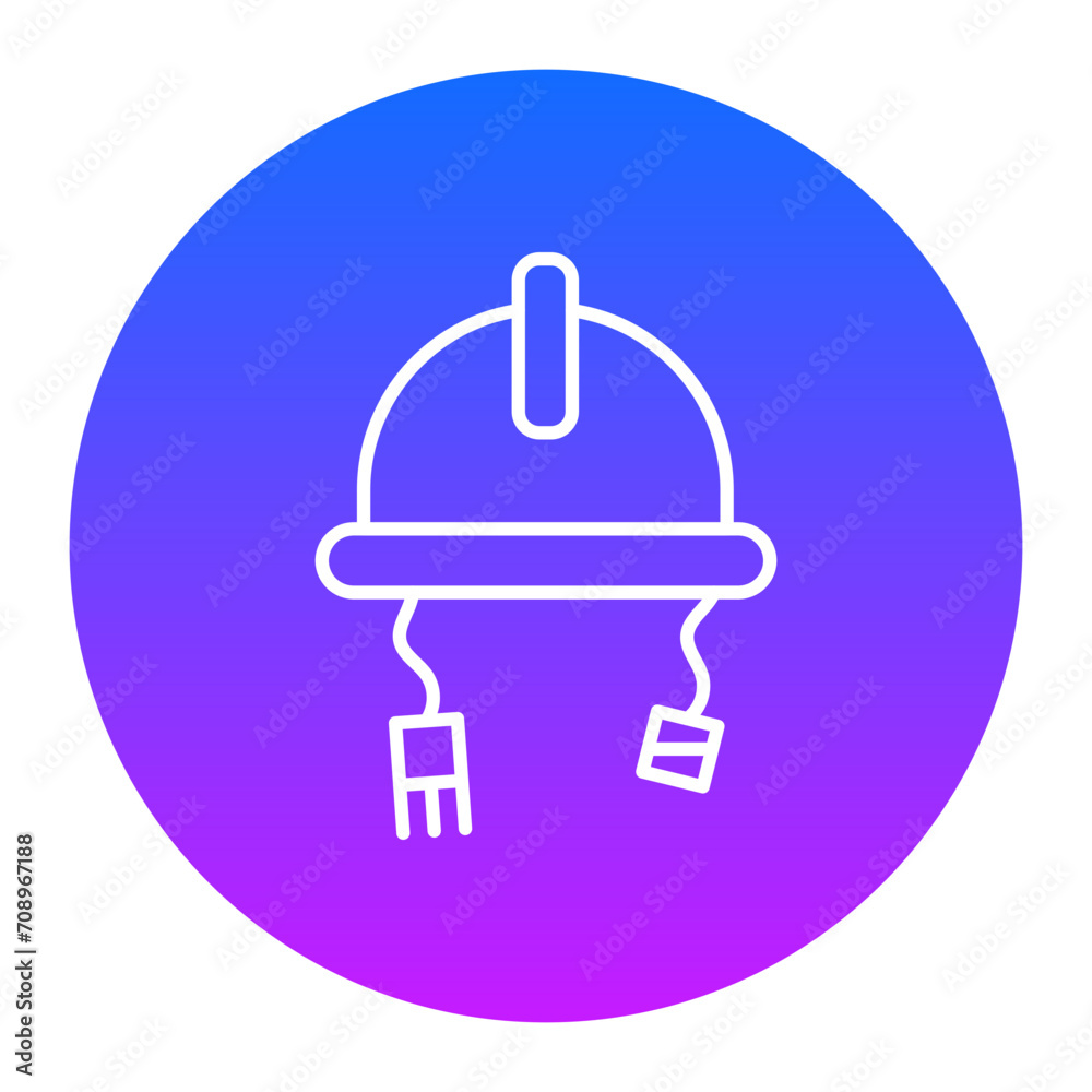 Poster safety helmet icon of construction tools iconset.