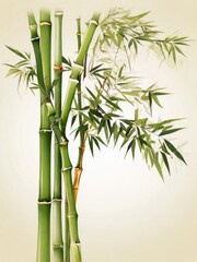 Fototapeta na wymiar bamboo on a white background
