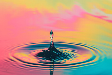 Farbenfrohe Wassertropfen: Buntes Wasser in kreativer Vielfalt