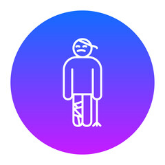 Broken Leg Icon of Medicine iconset.