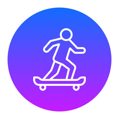 Skateboarding Icon of Physical Fitness iconset.