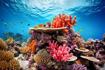 Naklejka na ściany i meble beautiful underwater coral perfect nature