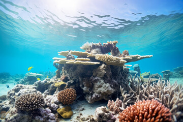 Naklejka na ściany i meble beautiful underwater coral perfect nature