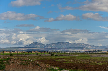 mountains and clouds on the Mediterranean sea in winter on the island of Cyprus 1