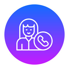 Woman Talking on Call Icon of Housekeeping iconset.