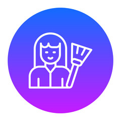 Woman Dusting Icon of Housekeeping iconset.