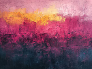Abstract background with pink, yellow and black paint strokes. Ai Generated Images