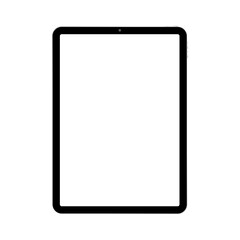 vector illustration of front view realistic tablet air5 mockup with blank white screen isolated on white background for banner or web design or advertising printing presentation.