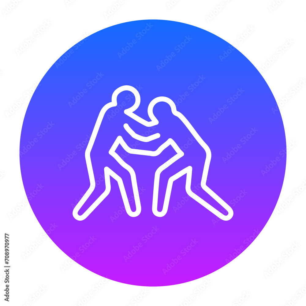 Poster wrestling icon of olympics iconset.