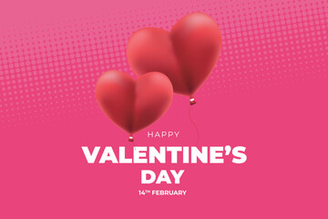 Valentine's Day background, Happy Valentine's Day banner