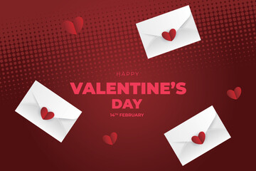 Valentine's Day background, Happy Valentine's Day banner